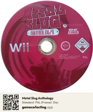 Metal Slug Anthology Nintendo Wii, PAL disc