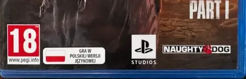 The Last of Us Part I, the PEGI square on its front