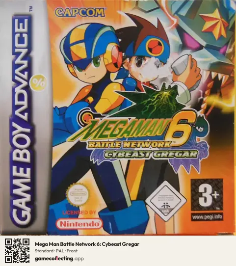 Mega Man Battle Network 6: Cybeast Gregar Game Boy Advance, PAL box front