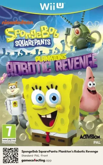 SpongeBob SquarePants: Plankton's Robotic Revenge Nintendo Wii U, PAL box front