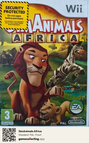 SimAnimals Africa Nintendo Wii, PAL box front
