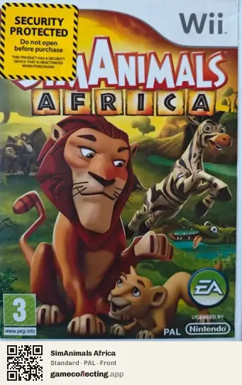 SimAnimals Africa Nintendo Wii, PAL box front