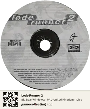 Lode Runner 2 Computer, PAL disc