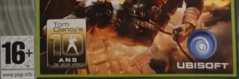 Tom Clancy's Rainbow Six: Vegas 2, the PEGI square on its front