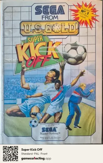 Super Kick Off Sega Master System, PAL box front