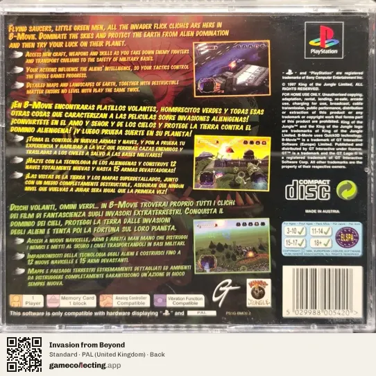 Invasion from Beyond PlayStation, United Kingdom box back