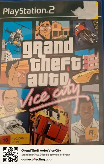 Grand Theft Auto: Vice City PlayStation 2, Nordic countries box front