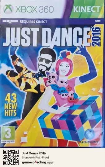 Just Dance 2016 Xbox 360, PAL box front