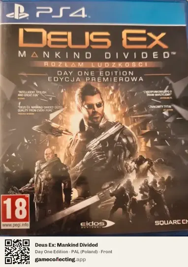 Deus Ex: Mankind Divided PlayStation 4, Poland box front