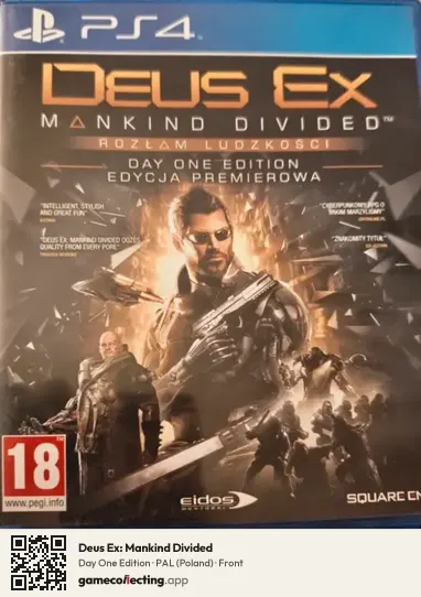 Deus Ex: Mankind Divided PlayStation 4, Poland box front
