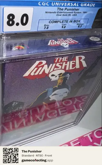 The Punisher Nintendo Entertainment System, NTSC box front