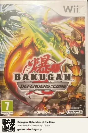 Bakugan: Defenders of the Core Nintendo Wii, Germany box front