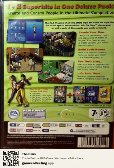 The Sims Computer, PAL box back