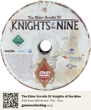 The Elder Scrolls IV: Knights of the Nine Computer, PAL disc