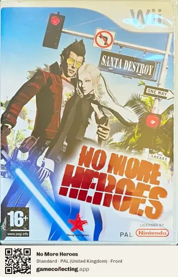 No More Heroes Nintendo Wii, United Kingdom box front