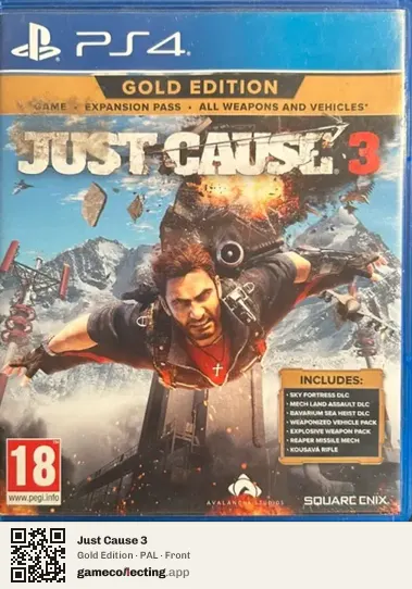 Just Cause 3 PlayStation 4, PAL box front