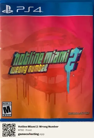 Hotline Miami 2: Wrong Number PlayStation 4, NTSC box front