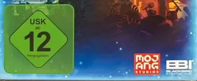 Minecraft Legends, the USK square on its front