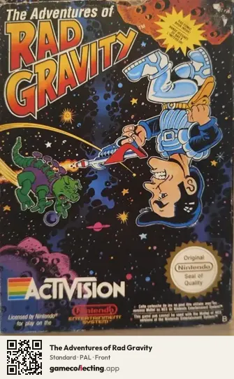 The Adventures of Rad Gravity Nintendo Entertainment System, PAL box front