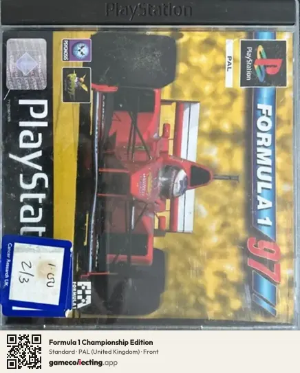 Formula 1 Championship Edition PlayStation, United Kingdom box front