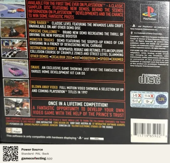 Power Source PlayStation, PAL box back