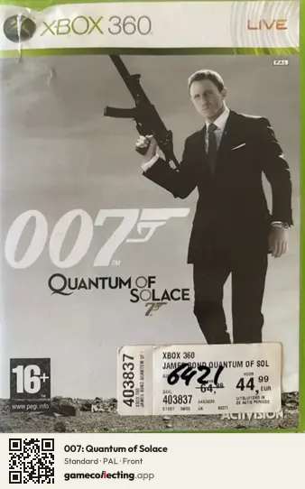 007: Quantum of Solace Xbox 360, PAL box front