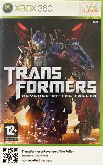 Transformers: Revenge of the Fallen Xbox 360, PAL box front
