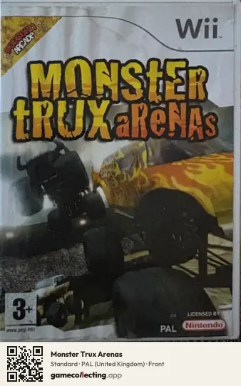 Monster Trux Arenas Nintendo Wii, United Kingdom box front