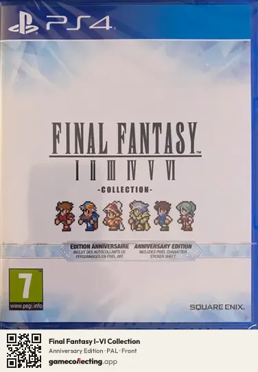 Final Fantasy I-VI Collection PlayStation 4, PAL box front