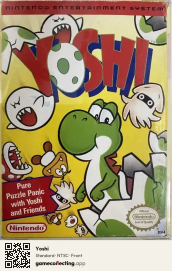 Yoshi Nintendo Entertainment System, NTSC box front