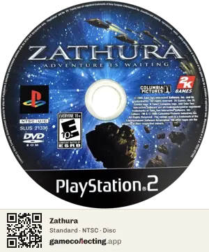 Zathura PlayStation 2, NTSC disc