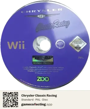 Chrysler Classic Racing Nintendo Wii, PAL disc
