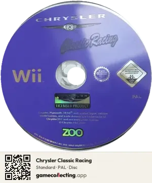 Chrysler Classic Racing Nintendo Wii, PAL disc