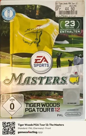 Tiger Woods PGA Tour 12: The Masters Nintendo Wii, Germany box front
