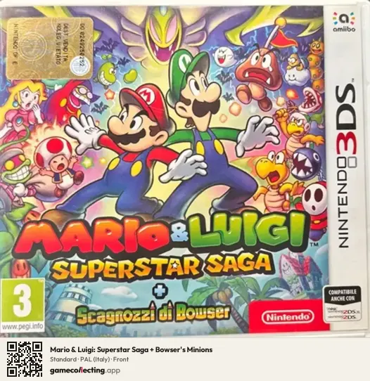 Mario & Luigi: Superstar Saga + Bowser's Minions Nintendo 3DS, Italy box front