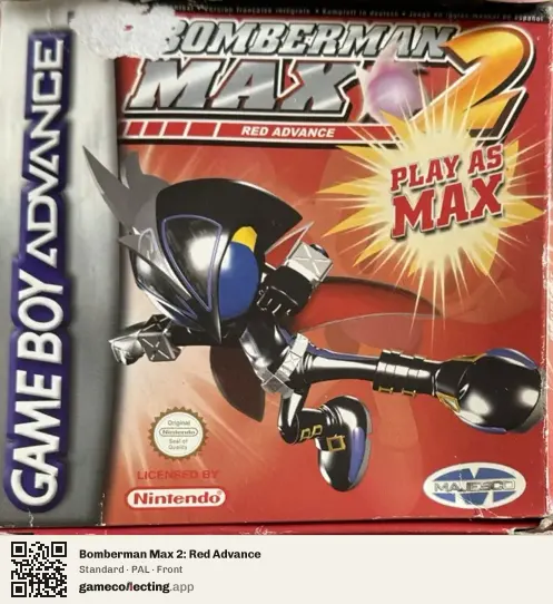 Bomberman Max 2: Red Advance Game Boy Advance, PAL box front
