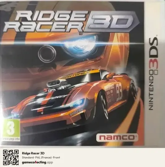 Ridge Racer 3D Nintendo 3DS, France box front
