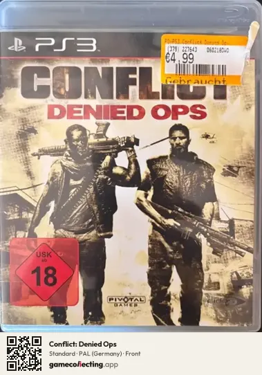 Conflict: Denied Ops PlayStation 3, Germany box front