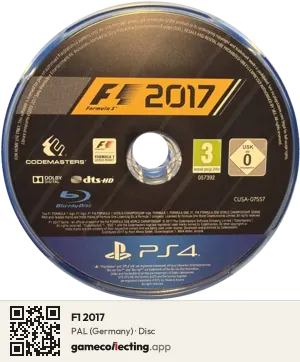 F1 2017 PlayStation 4, PAL disc
