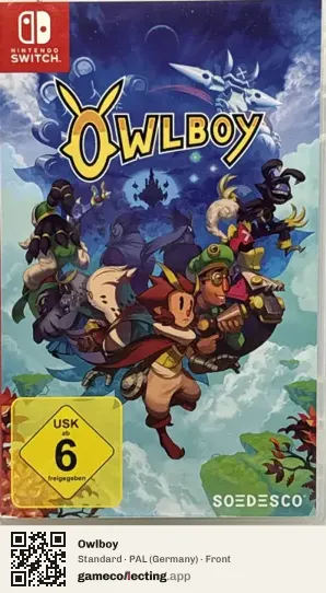 Owlboy Nintendo Switch, Germany box front