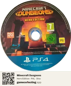 Minecraft Dungeons PlayStation 4, PAL disc
