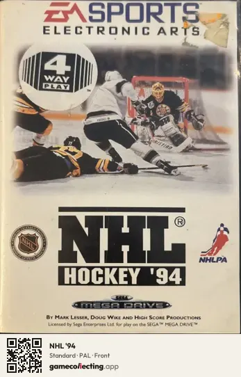NHL '94 Sega Mega Drive / Genesis, PAL box front