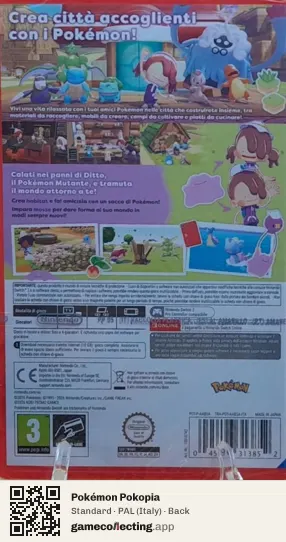 Pokémon Pokopia Nintendo Switch 2, Italy box back