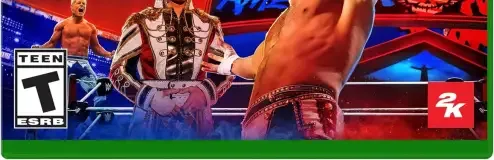 WWE 2K24, the ESRB box on its front