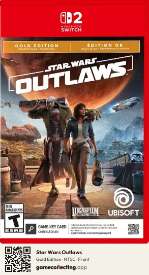 Star Wars Outlaws Nintendo Switch 2, NTSC box front