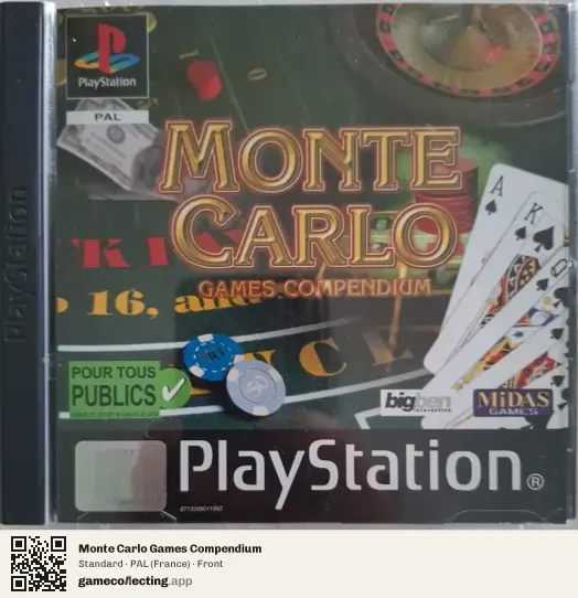 Monte Carlo Games Compendium PlayStation, France box front
