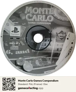 Monte Carlo Games Compendium PlayStation, PAL disc