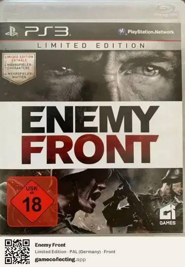 Enemy Front PlayStation 3, Germany box front