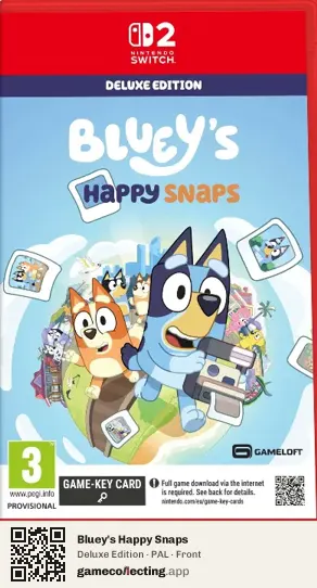 Bluey's Happy Snaps Nintendo Switch 2, PAL box front