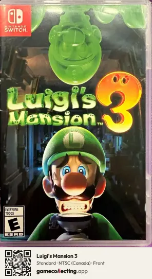 Luigi's Mansion 3 Nintendo Switch, Canada box front
